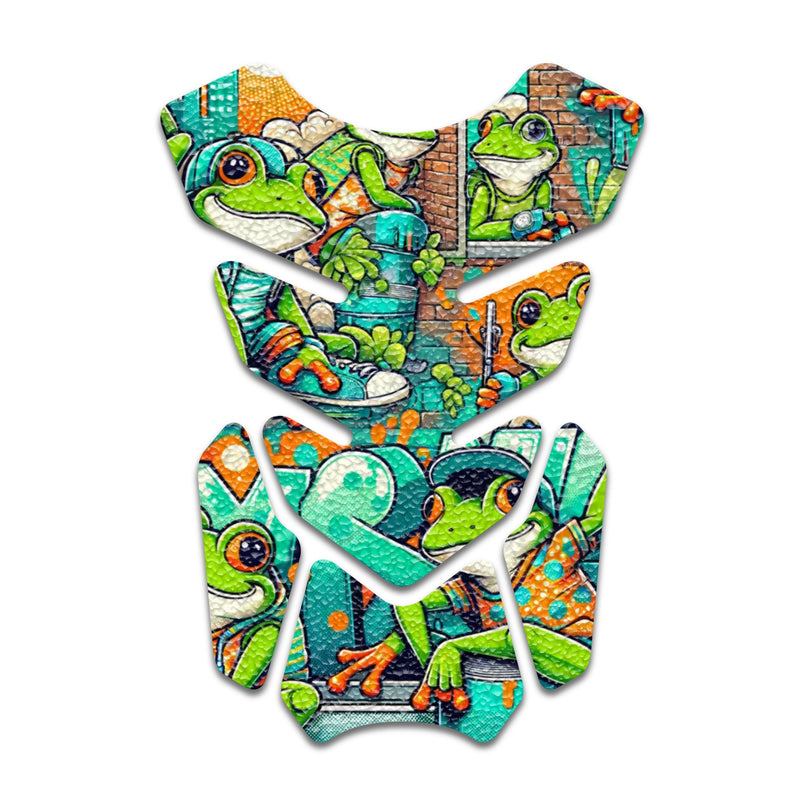 Gas Tank Sticker Motorcycle Tank Pad Protector Anti Slip Shield Neon Fantasy Art - MC Motoparts