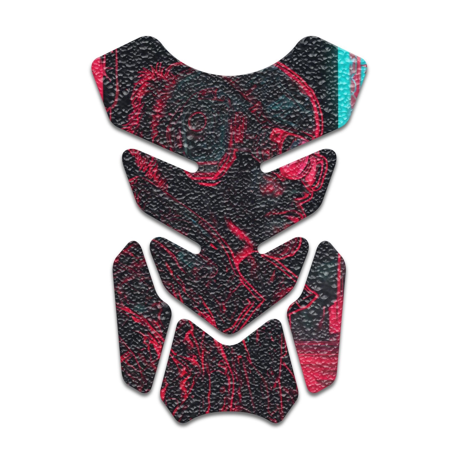 Gas Tank Sticker Motorcycle Tank Pad Protector Anti Slip Shield Neon Fantasy Art - MC Motoparts