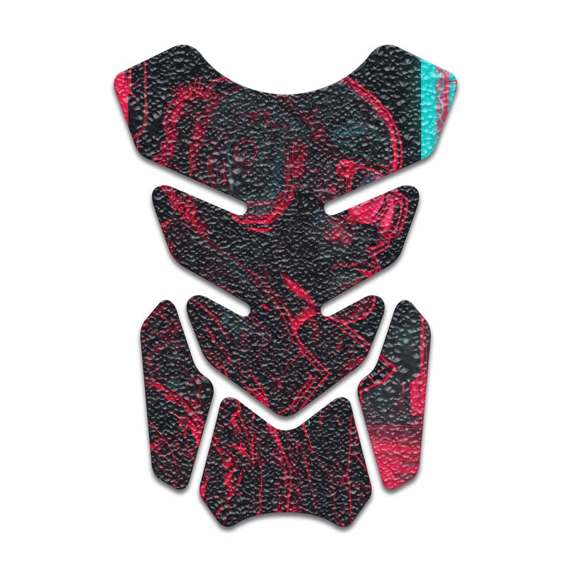 Gas Tank Sticker Motorcycle Tank Pad Protector Anti Slip Shield Neon Fantasy Art - MC Motoparts