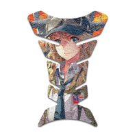 Gas Tank Sticker Motorcycle Tank Pad Protector Anti Slip Fish Bone Anime Artistic - MC Motoparts