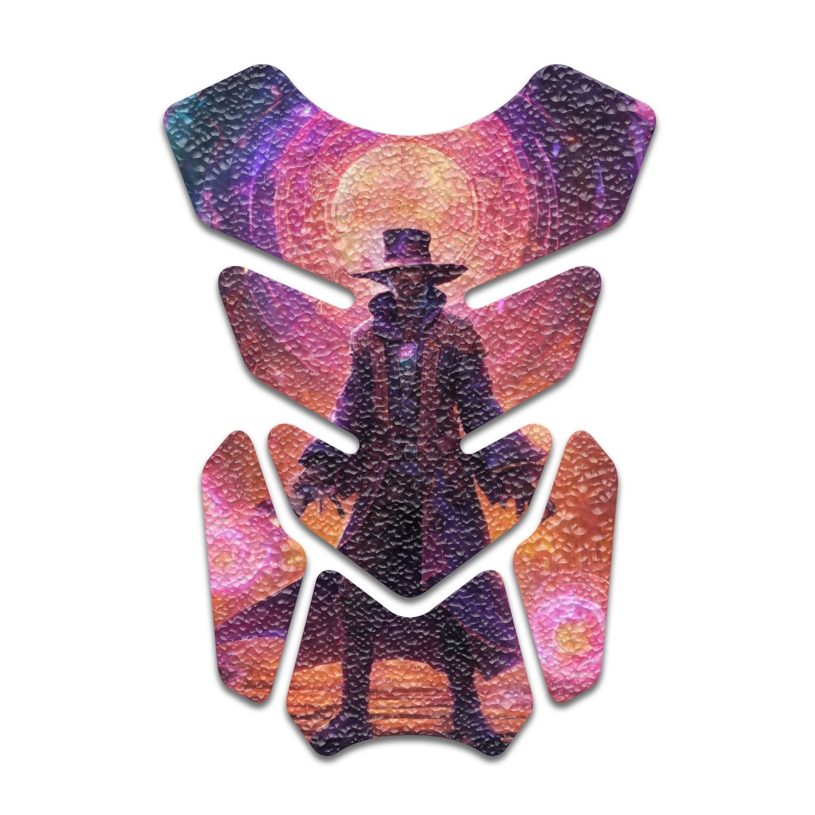 Gas Tank Sticker Motorcycle Tank Pad Protector Anti Slip Shield Neon Fantasy Art - MC Motoparts