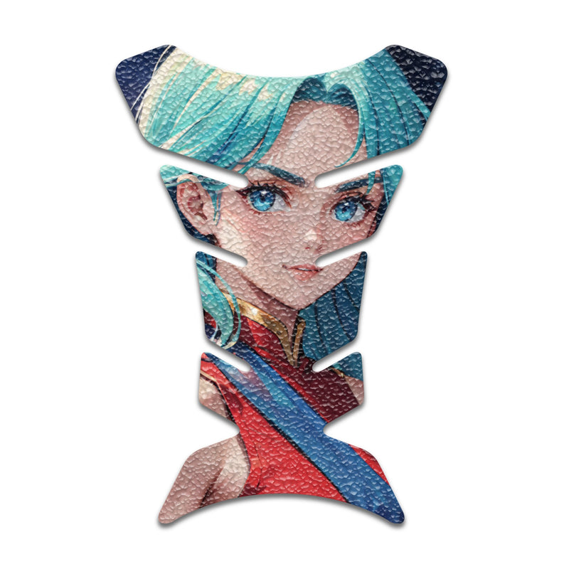 Gas Tank Sticker Motorcycle Tank Pad Protector Anti Slip Fish Bone Anime Artistic - MC Motoparts
