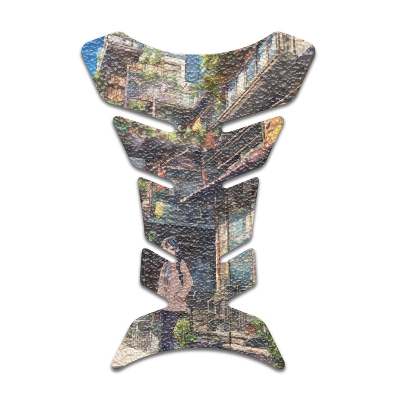 Gas Tank Sticker Motorcycle Tank Pad Protector Anti Slip Fish Bone Abstract Anime - MC Motoparts