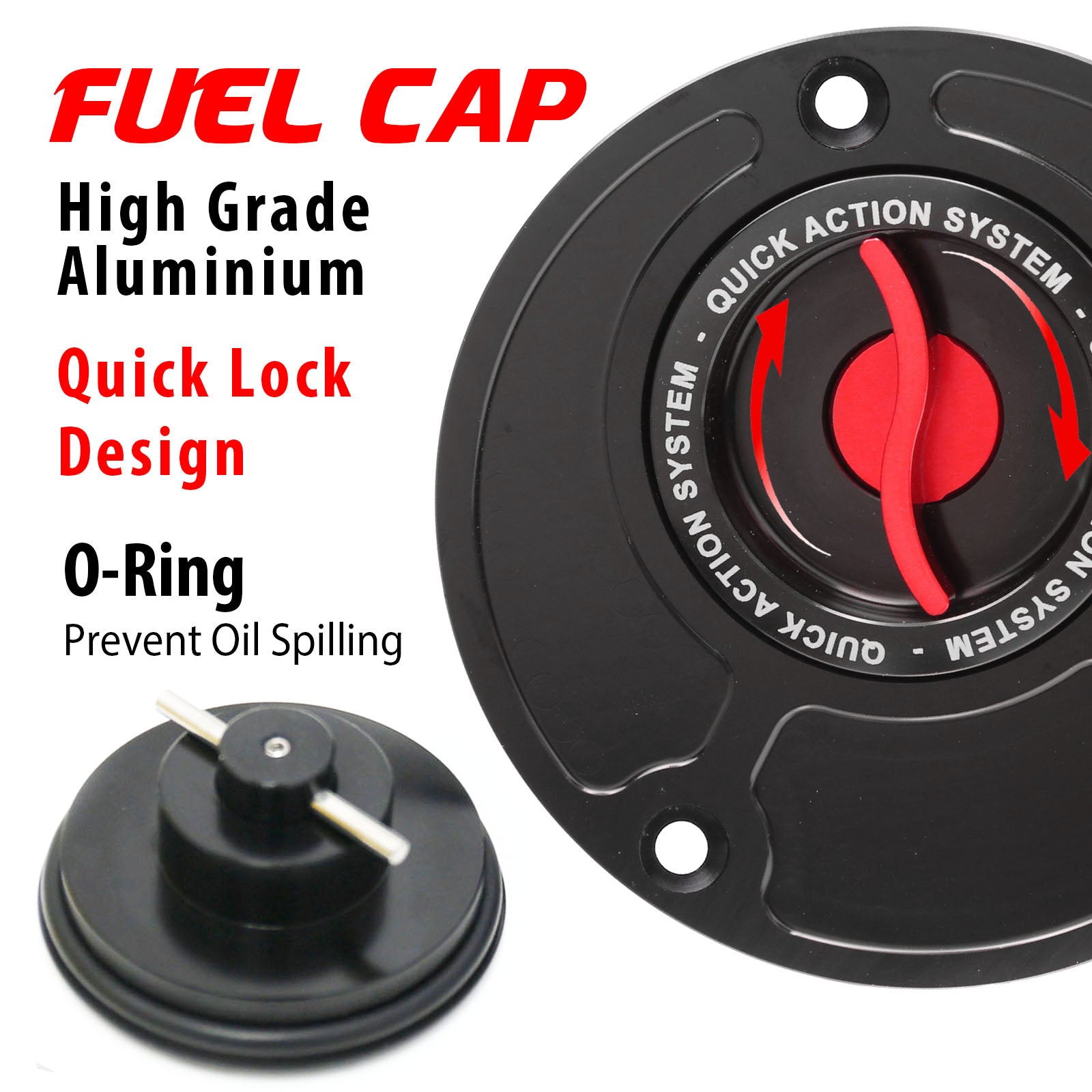 Deatil of Kawasaki Z1000 ZX10R ZX9R Quick Lock Fuel Cap - MC Motoparts