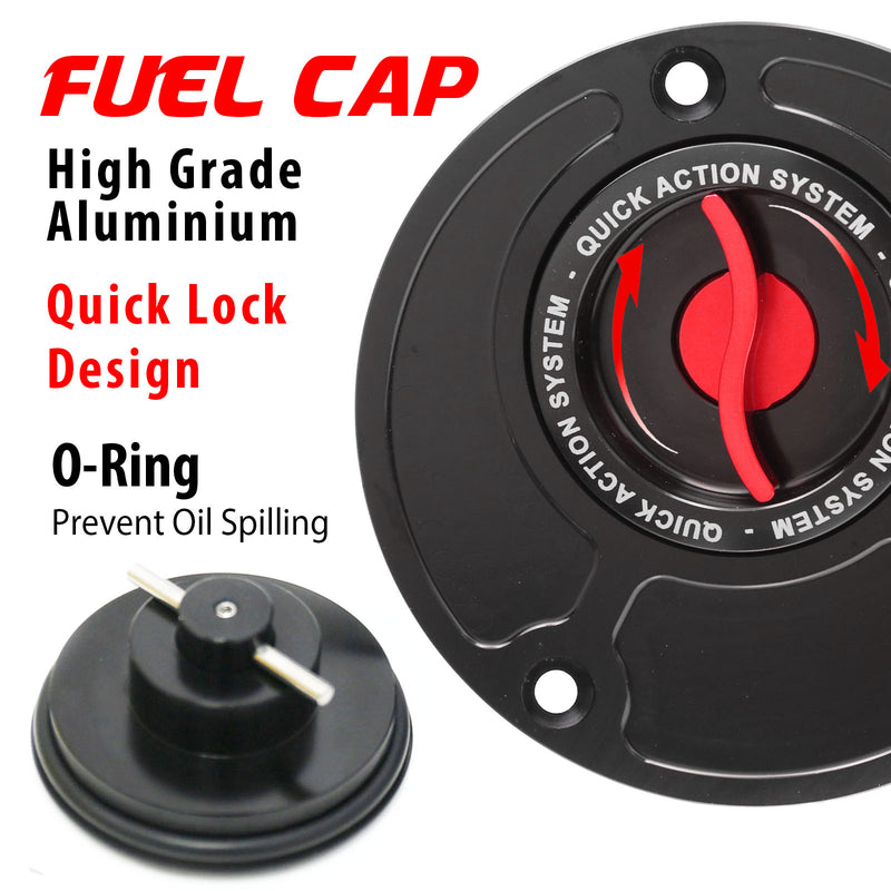 Deatil of Kawasaki Z1000 ZX10R ZX9R Quick Lock Fuel Cap - MC Motoparts