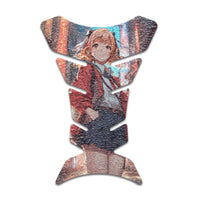 Gas Tank Sticker Motorcycle Tank Pad Protector Anti Slip Fish Bone Anime Artistic - MC Motoparts