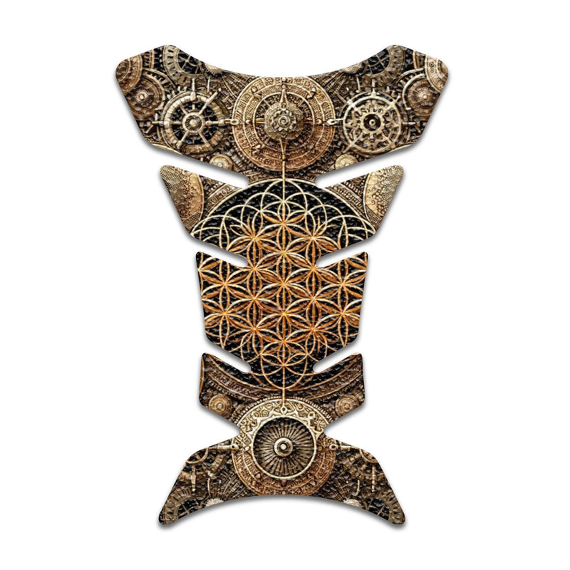 Gas Tank Sticker Motorcycle Tank Pad Protector Anti Slip Fish Bone Japanese Sci Fi - MC Motoparts