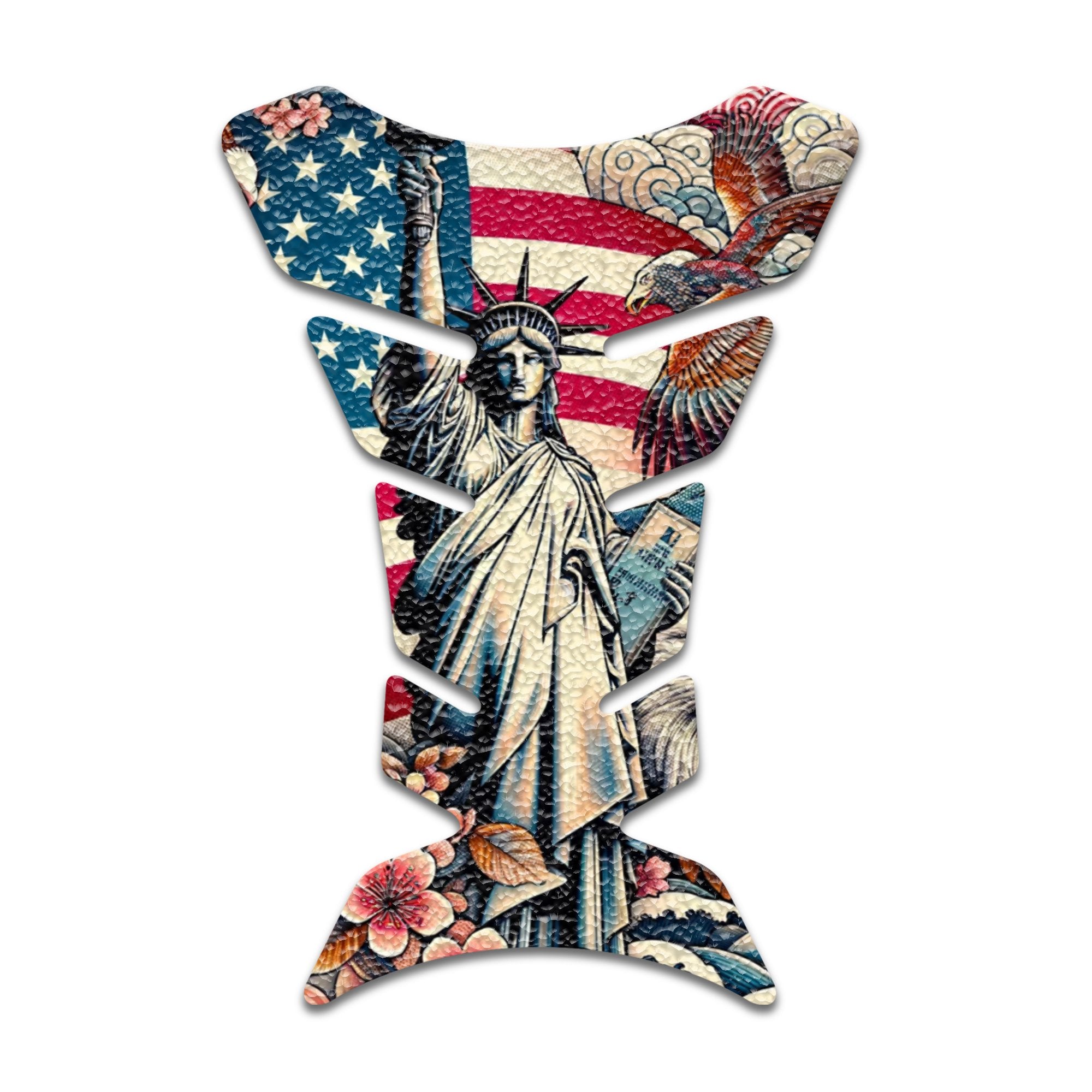 Gas Tank Sticker Motorcycle Tank Pad Protector Anti Slip Fish Bone Abstract Anime - MC Motoparts