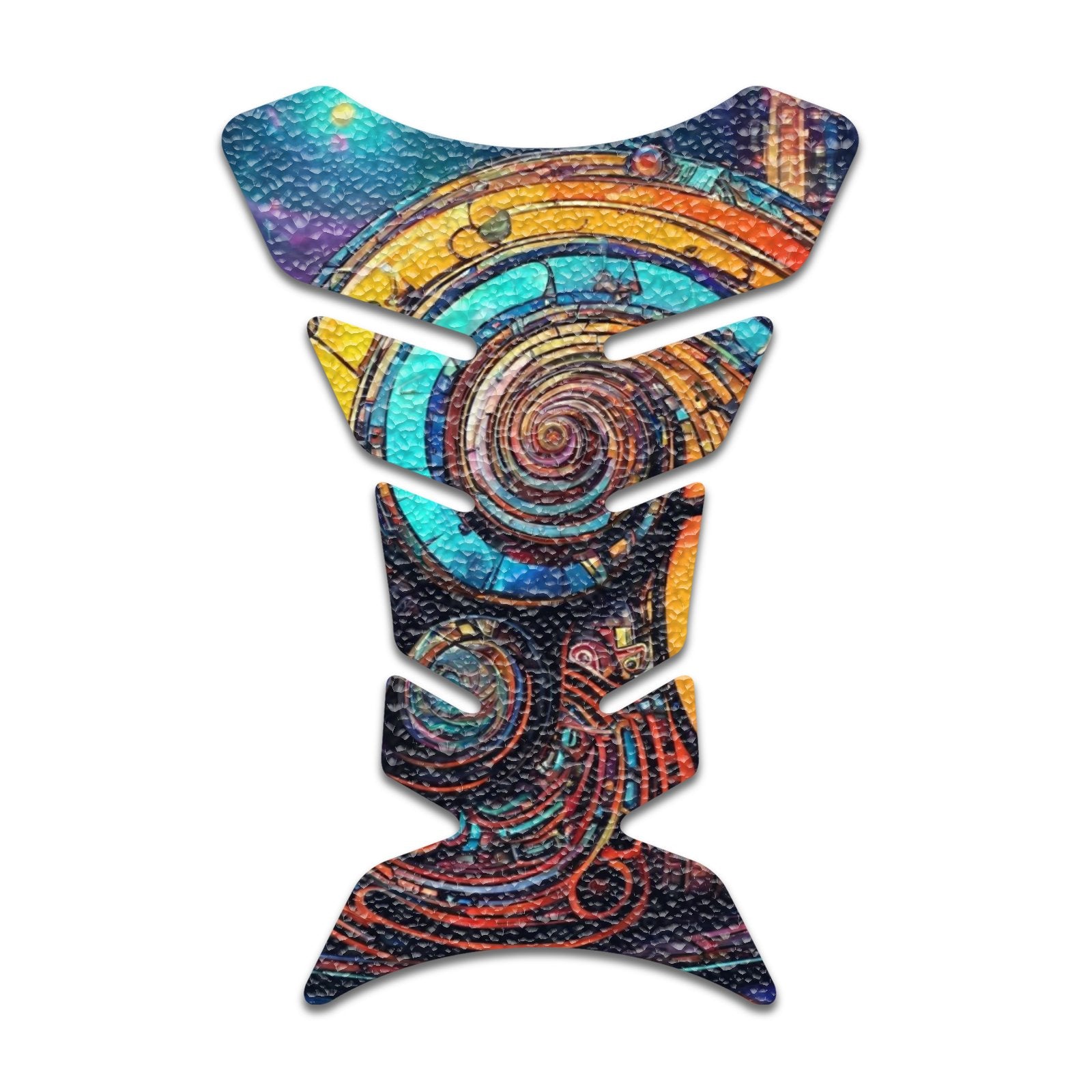 Gas Tank Sticker Motorcycle Tank Pad Protector Anti Slip Fish Bone Japanese Sci Fi - MC Motoparts