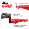 Fit Ducati Multistrada 1200 1000 RFIGHT 25mm Multi-step Front Red Foot Pegs - MC Motoparts