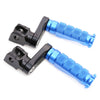 Fit Triumph Daytona 675 Thruxton R RFIGHT 40mm Multi-step Front Blue Foot Pegs - MC Motoparts