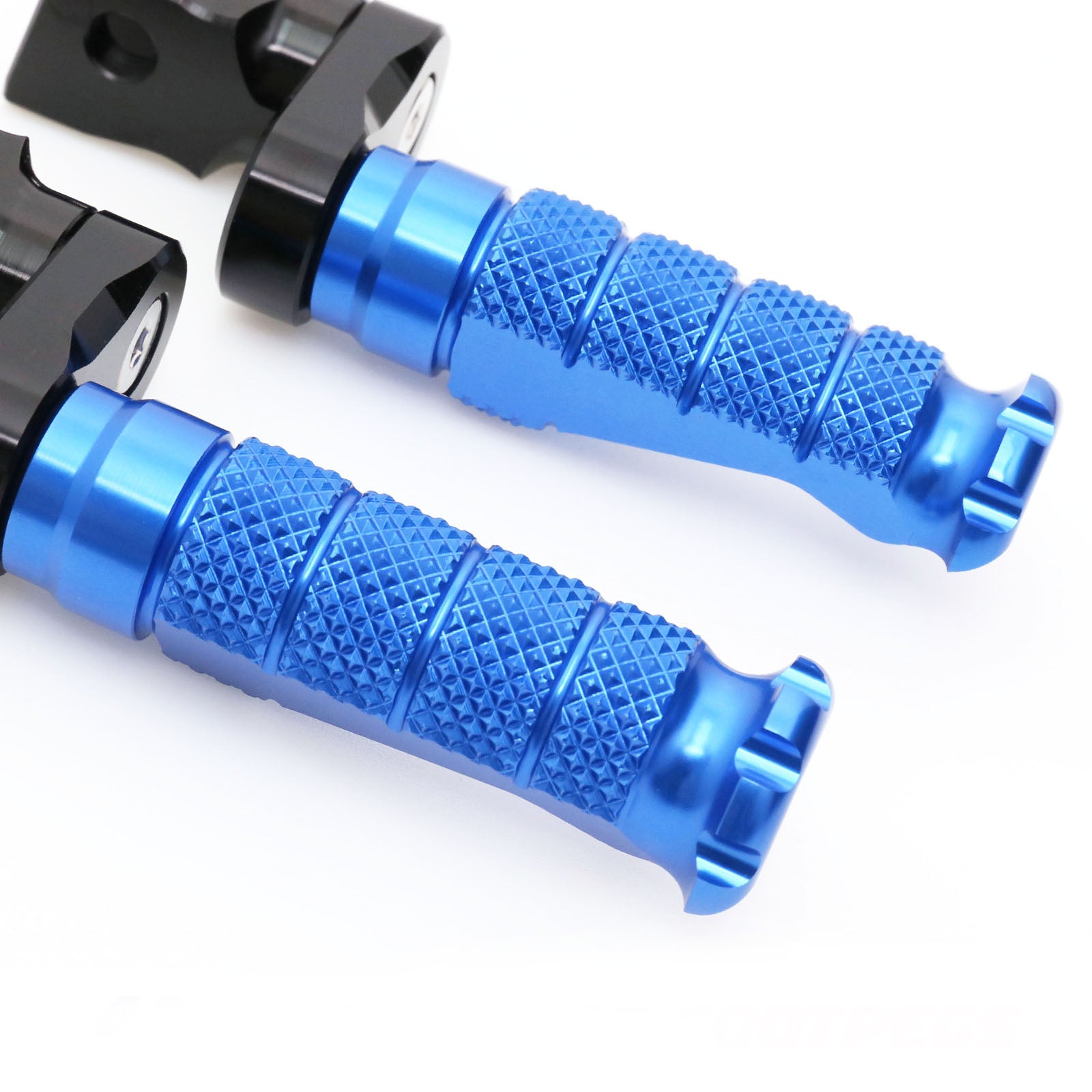 Fit Triumph Scrambler Speed Triple Sprint GT RFIGHT 40mm Extension Front Blue Foot Pegs - MC Motoparts
