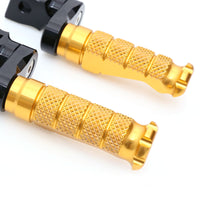 Fit Suzuki GSF1200 GSF650 GSR750 RFIGHT 40mm Adjustable Front Gold Foot Pegs - MC Motoparts