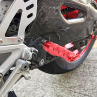 Fit Aprilia Mana 850 RSV4 Tuono V4R RFIGHT 40mm Adjustable Front Red Foot Pegs - MC Motoparts