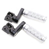 Fit Aprilia Mana 850 RSV4 Tuono V4R RFIGHT 40mm Adjustable Front Silver Foot Pegs - MC Motoparts