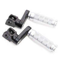 Fit Aprilia Mana 850 RSV4 Tuono V4R RFIGHT 40mm Adjustable Front Silver Foot Pegs - MC Motoparts