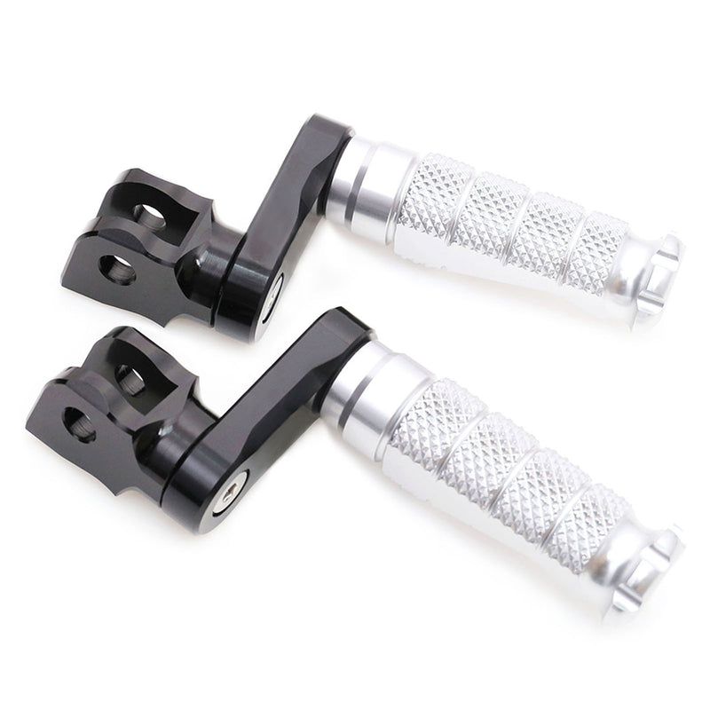 Fit Aprilia Mana 850 RSV4 Tuono V4R RFIGHT 40mm Adjustable Front Silver Foot Pegs - MC Motoparts