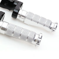 Fit Ducati 1199 1299 Panigale RFIGHT 40mm Adjustable Front Silver Foot Pegs - MC Motoparts
