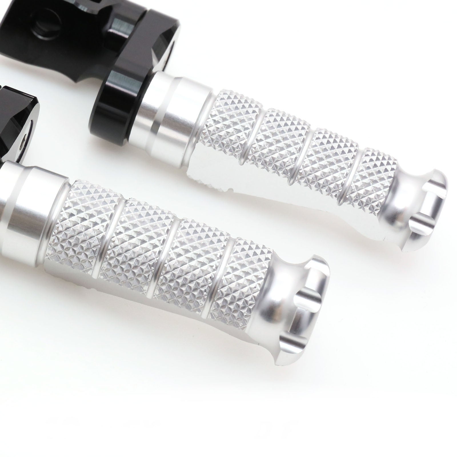 Fit Ducati 1199 1299 Panigale RFIGHT 40mm Adjustable Front Silver Foot Pegs - MC Motoparts