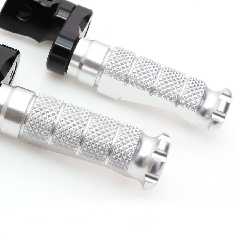 Fit Ducati 1199 1299 Panigale RFIGHT 40mm Adjustable Front Silver Foot Pegs - MC Motoparts