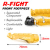 Fits BMW S1000R S1000RR R1200GS RFIGHT Front Gold Foot Pegs - MC Motoparts