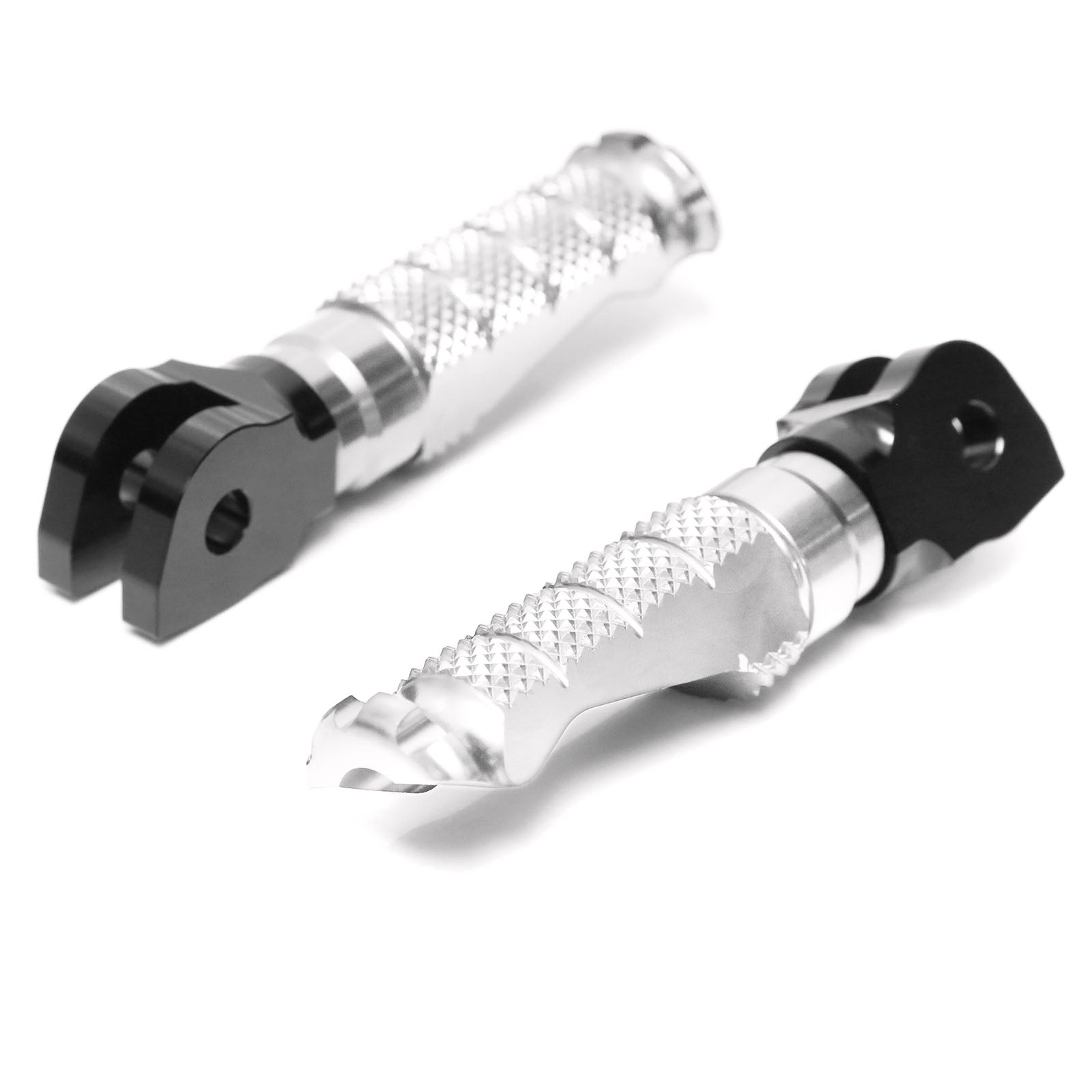 Fits Honda CB1000R CB500X CB600F RFIGHT Front Silver Foot Pegs - MC Motoparts