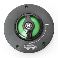 Green fuel cap Fit Honda Monkey 125 2018-2022 REVO Logo Engraved Quick Release Fuel Cap