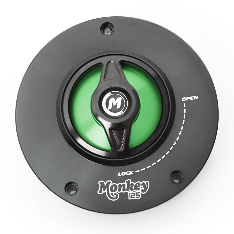 Green fuel cap Fit Honda Monkey 125 2018-2022 REVO Logo Engraved Quick Release Fuel Cap