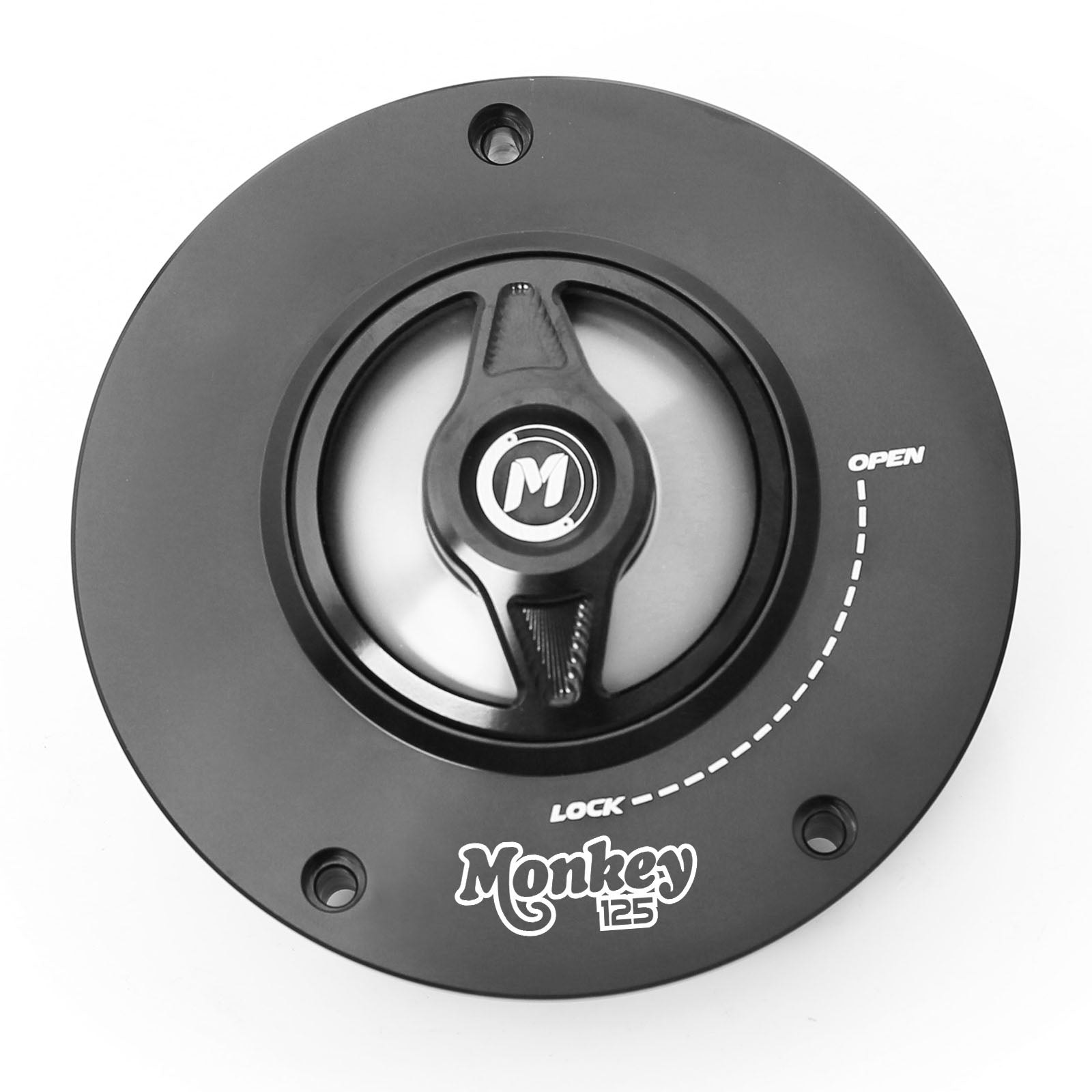 Silver fuel cap Fit Honda Monkey 125 2018-2022 REVO Logo Engraved Quick Release Fuel Cap