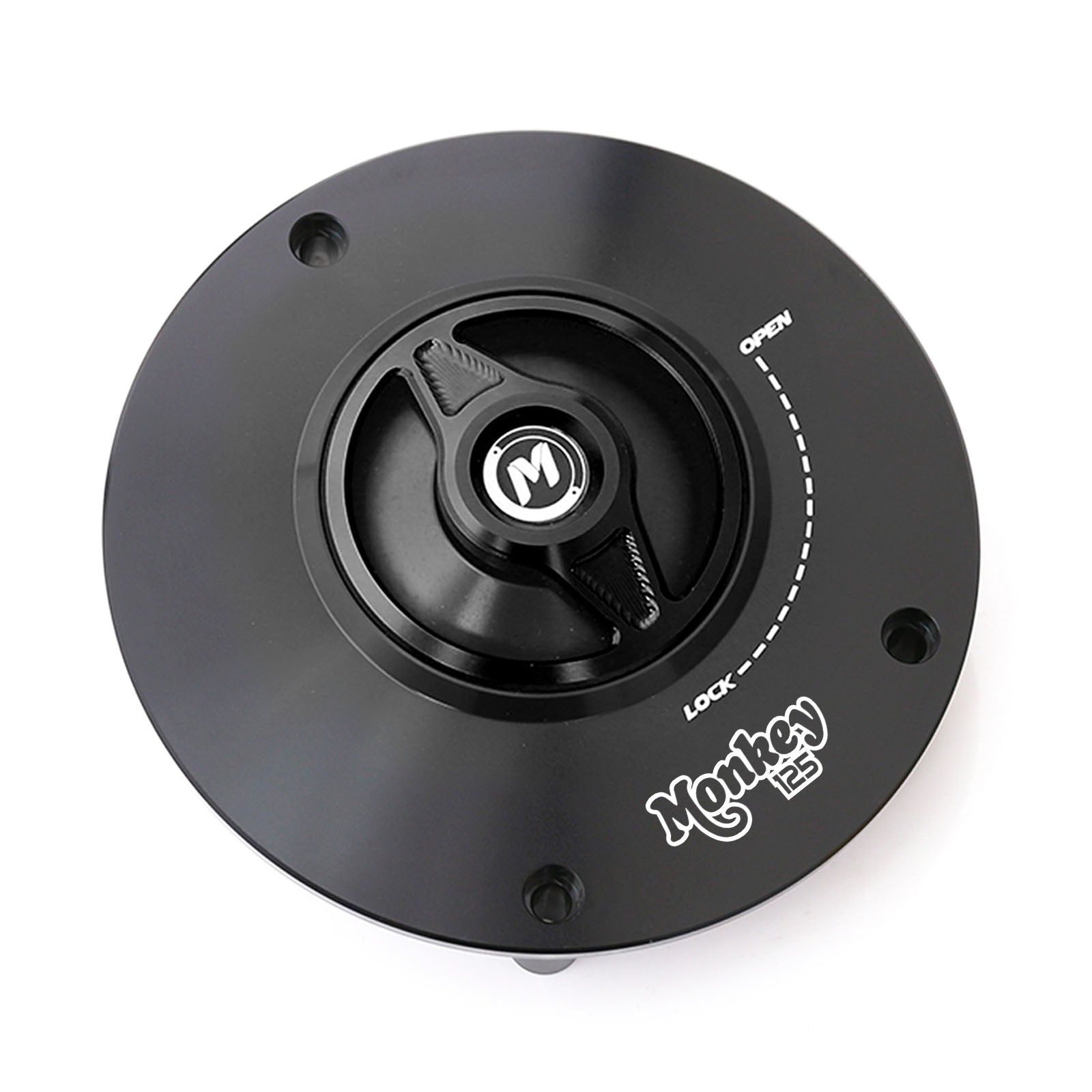 Black fuel cap Fit Honda Monkey 125 2018-2022 REVO Logo Engraved Quick Lock Fuel Cap