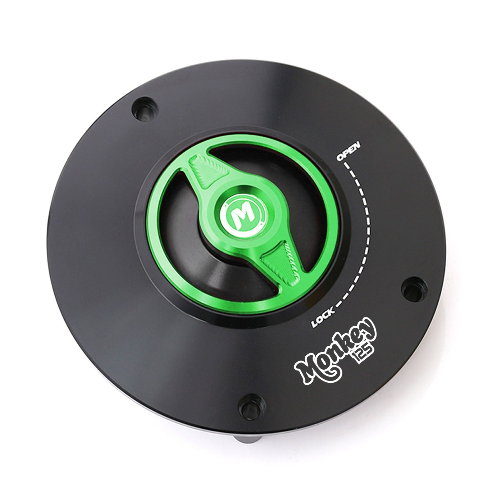 Green fuel cap Fit Honda Monkey 125 2018-2022 REVO Logo Engraved Quick Lock Fuel Cap