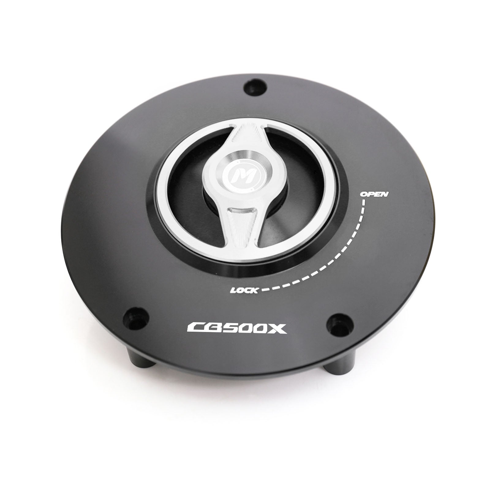 Silver fuel cap Fit Honda CB500X 2016-2020 REVO Logo Engraved Quick Lock  Fuel Cap