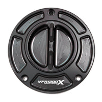 Black Colored Fit Honda VFR1200X CROSSTOURER Logo Engraved Keyless Fuel Tank Cap - MC Motoparts