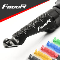 BMW F800R engraved front rider Black Foot Pegs