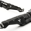 Yamaha MT-01 MT-03 engraved front rider Black Foot Pegs