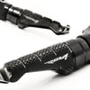 Aprilia RSV4 engraved front rider Black Foot Pegs