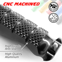 Aprilia TUONO V4 engraved front rider Black Foot Pegs