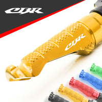 Honda CBR logo engraved front rider Gold Foot Pegs