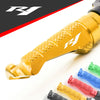 Yamaha YZF R1 R1M R1S engraved front rider Gold Foot Pegs