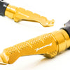 Aprilia TUONO V4 engraved front rider Gold Foot Pegs