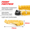 Ducati 848 engraved front rider Gold Foot Pegs