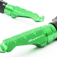 Suzuki Hayabusa engraved front rider foot pegs