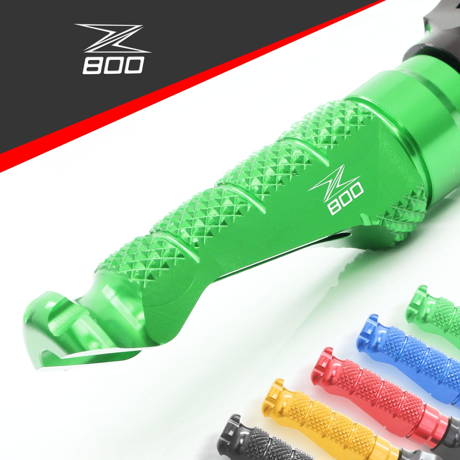 Kawasaki Z800 13-17 logo engraved front foot pegs