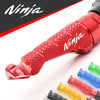 Kawasaki Ninja ZX-6R ZX-9R logo engraved front Red Foot Pegs