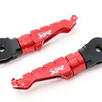 BMW engraved front rider Red Foot Pegs