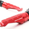 Kawasaki ZRX1100 97-01 logo engraved front Red Foot Pegs