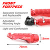 Ducati Sport Classic engraved front rider Red Foot Pegs