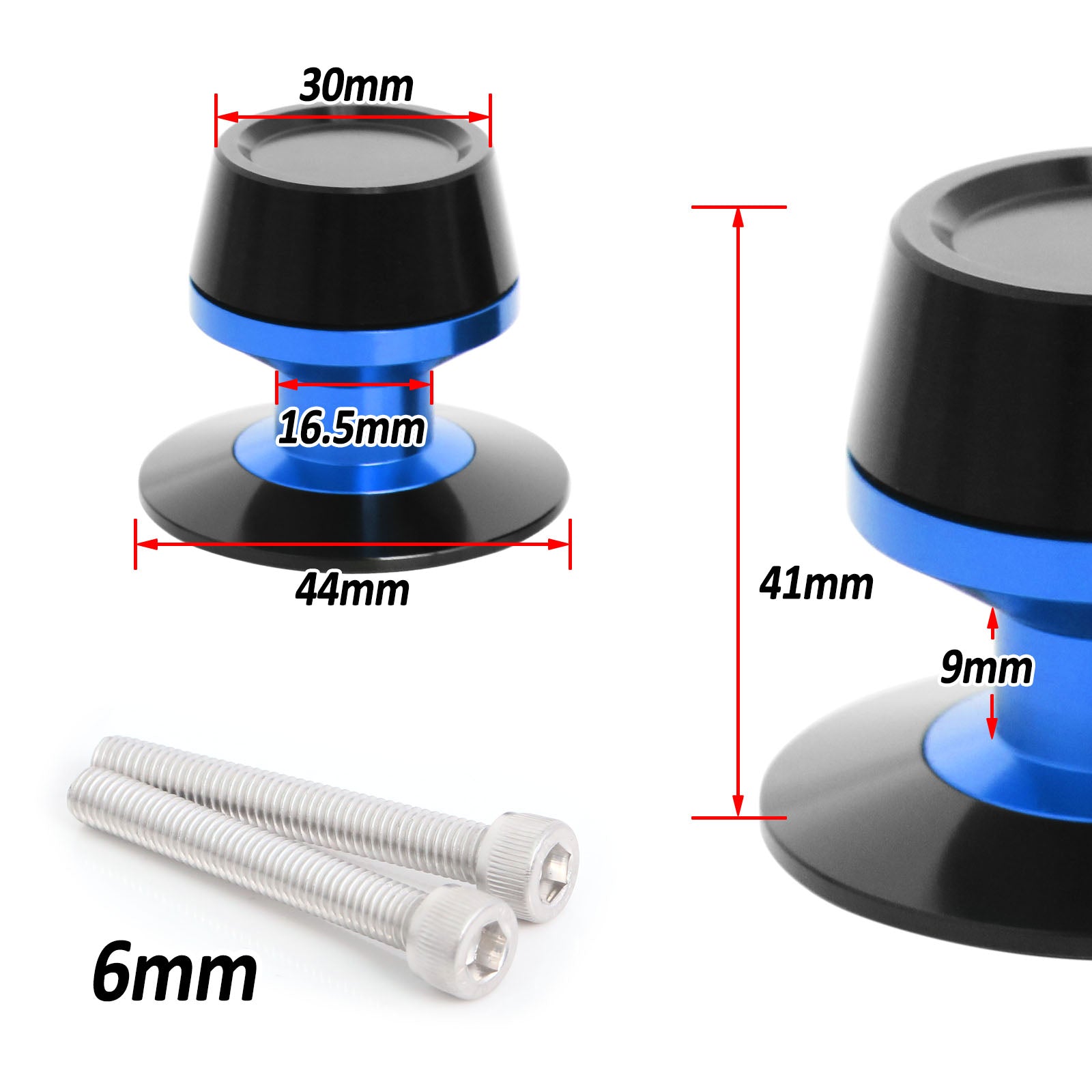 Fits Yamaha FZ1 FZ1S FZ8 Niken GT XSR900 Racer 6mm Swingarm Spools