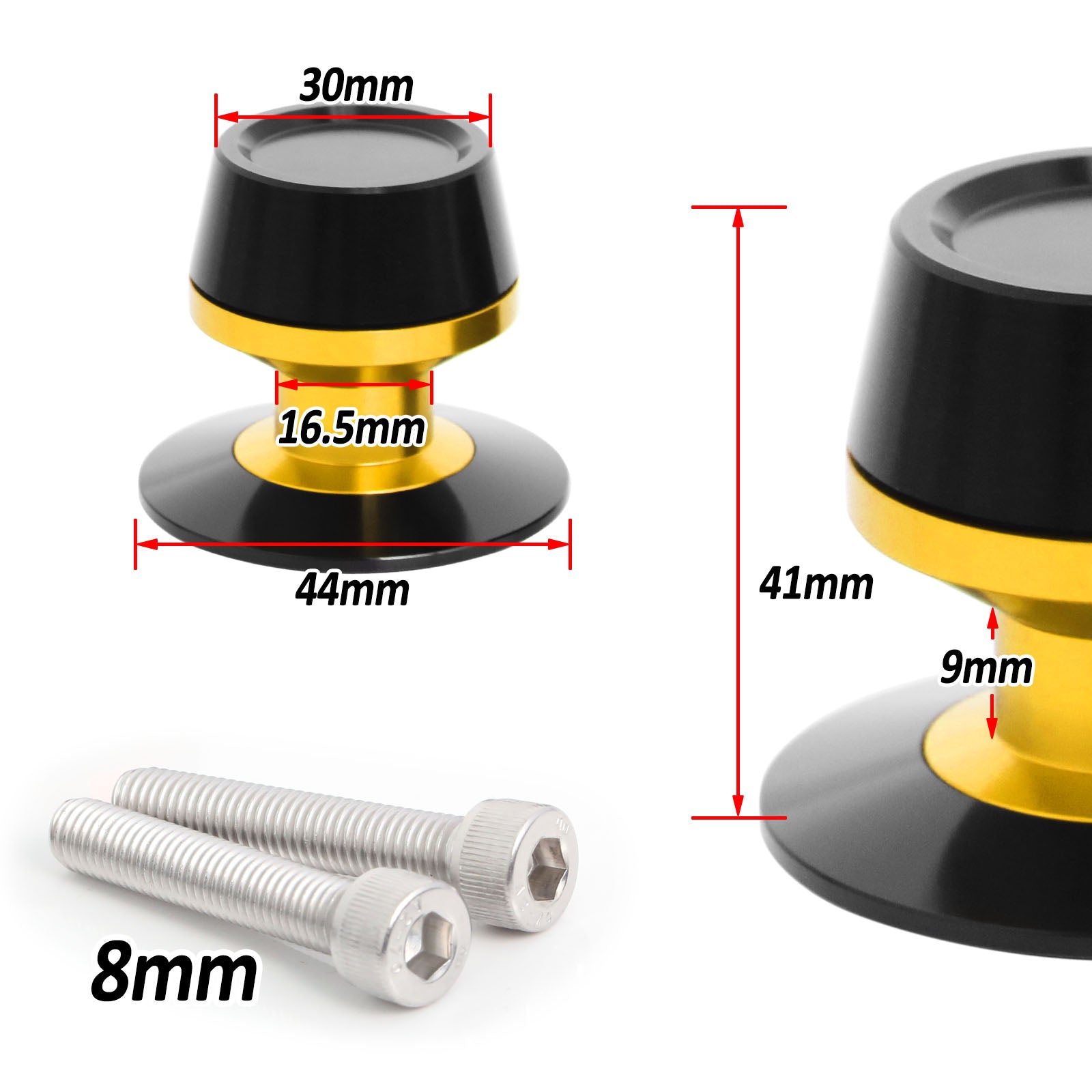 Fits Honda CBR1000RR CBR600RR Racer Bike 8mm Swingarm Spools