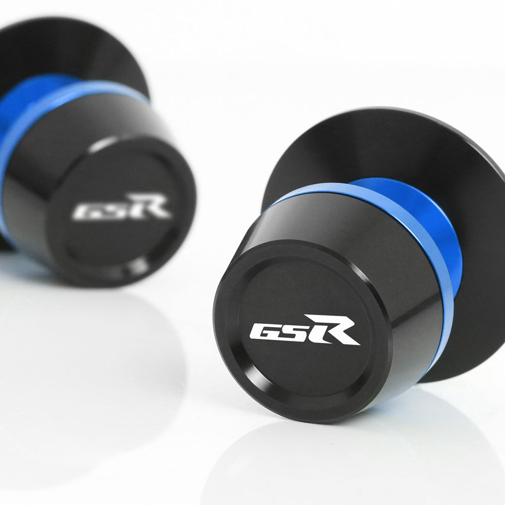 Fit Suzuki GSR600 GSR750 Logo Engraved S-Fight 8mm Swingarm Spools - MC Motoparts